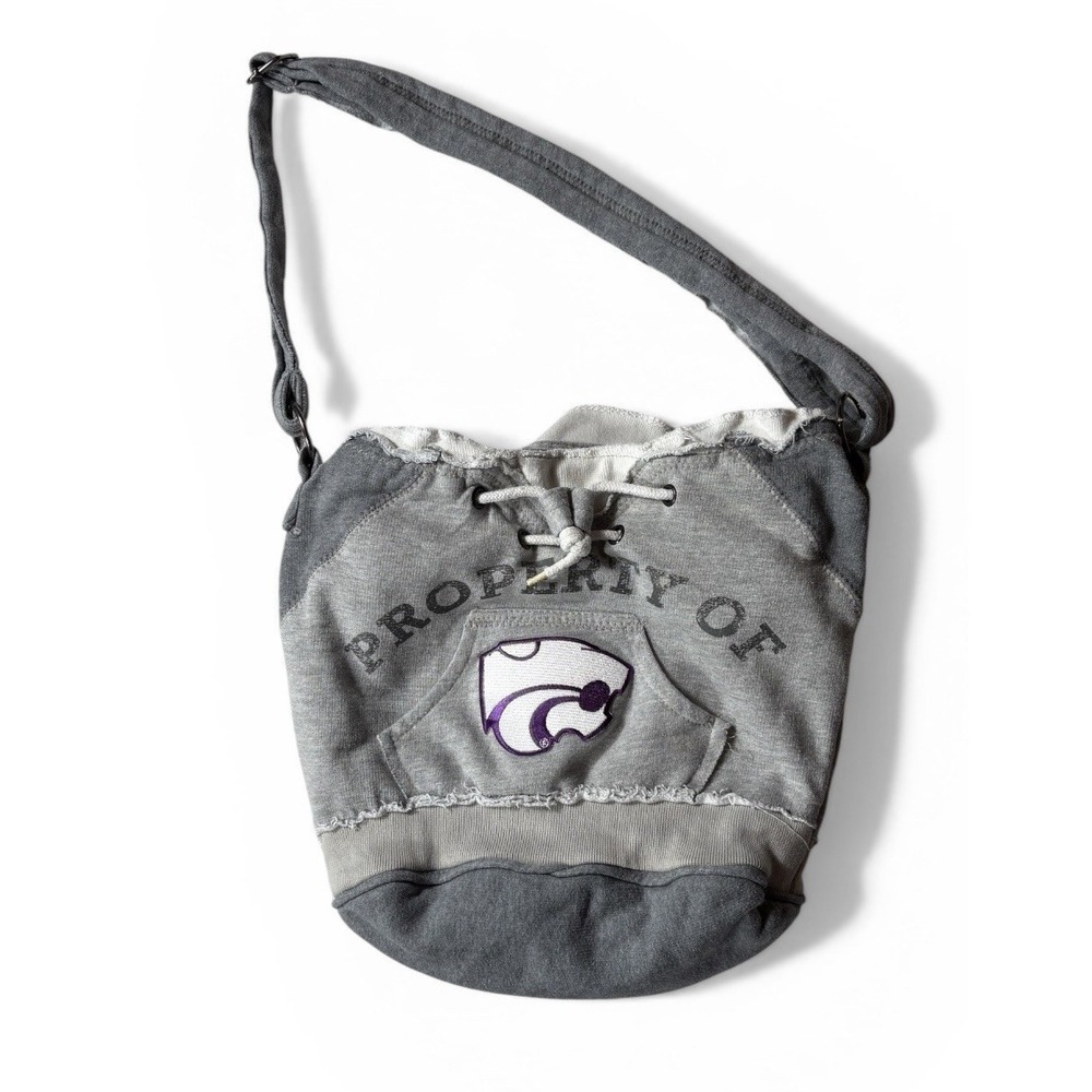 Fan Dom U By Littlearth K-State University Wildcats Hoodie Purse Gray -1721